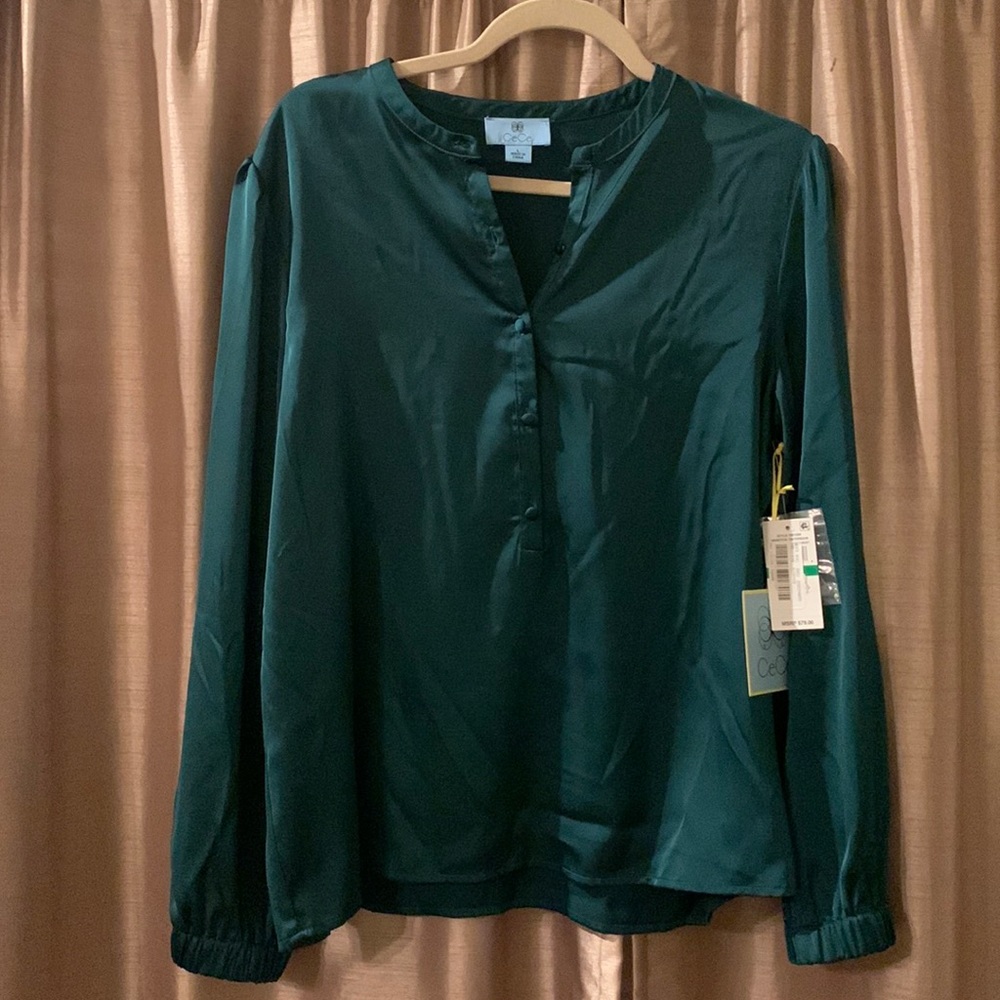 CeCe Emerald Green Blouse